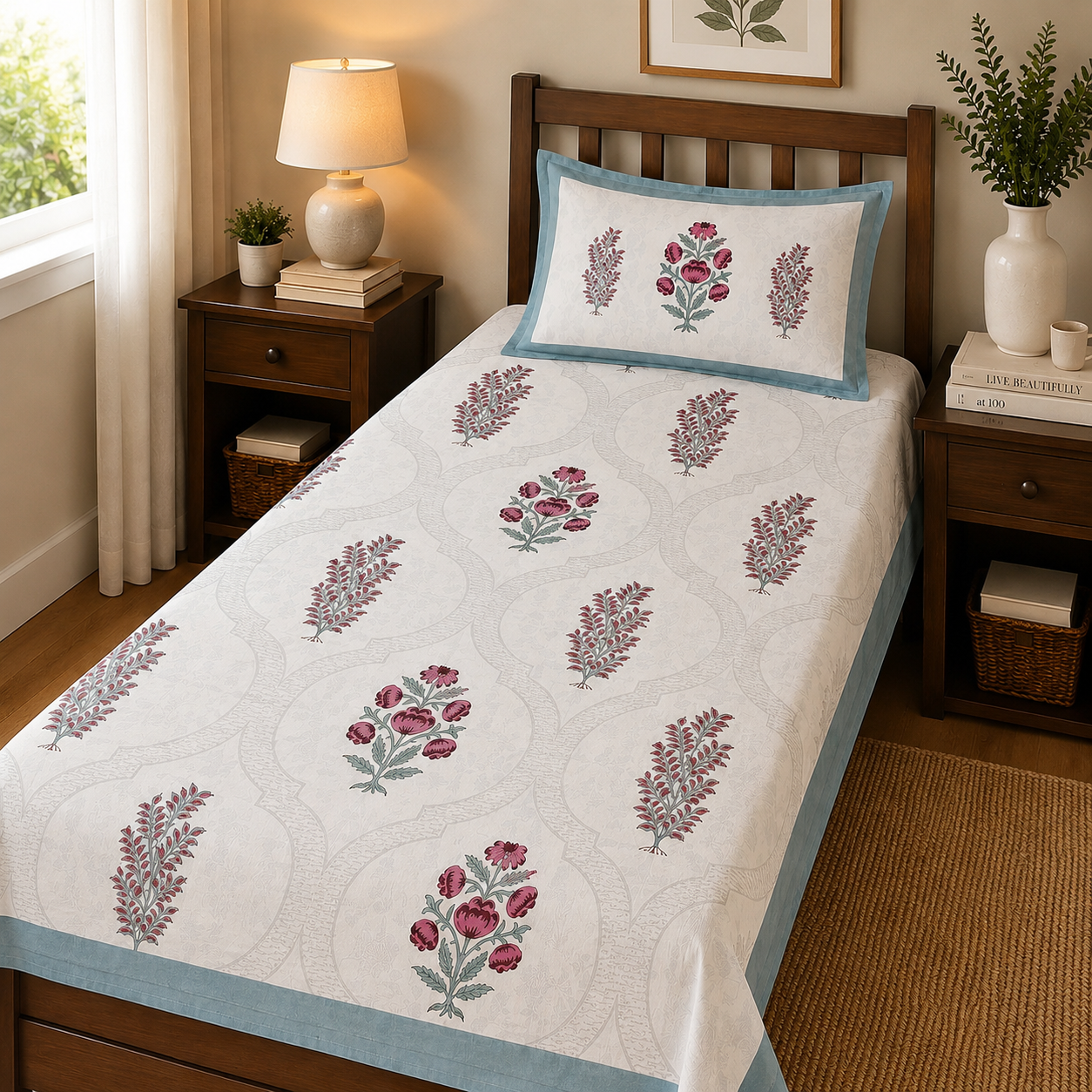 Premium Cotton Single Bedsheet