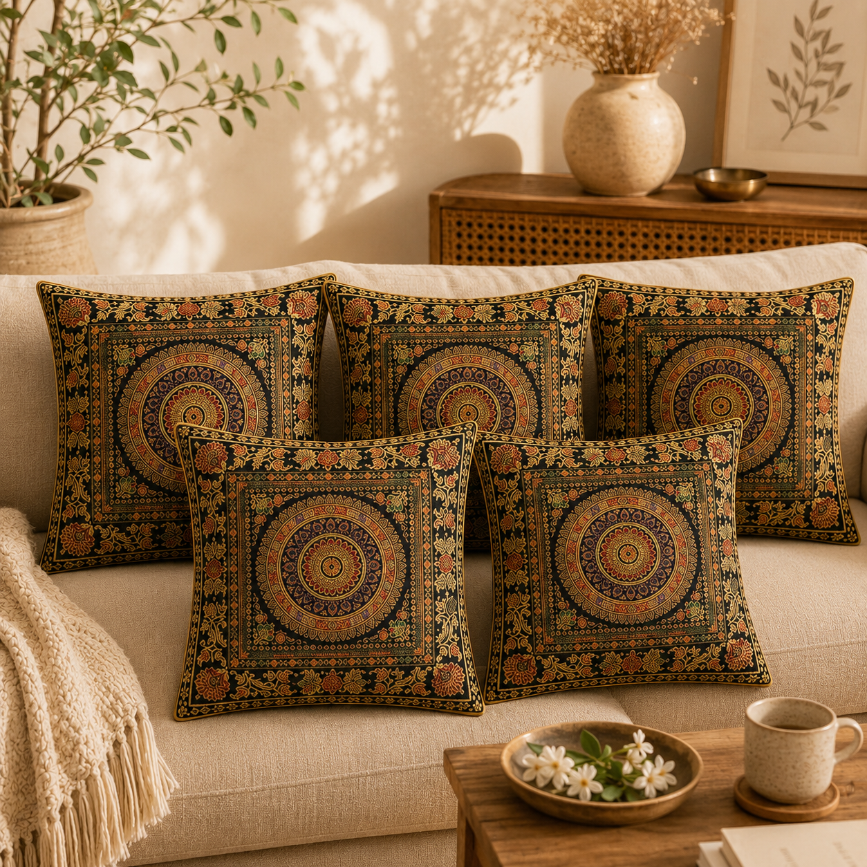 Premium Cotton Cushion Cover – Single Piece