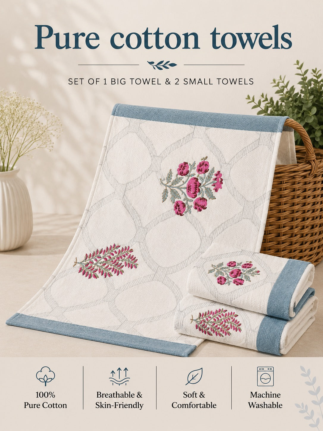 Premium Cotton Towel Set