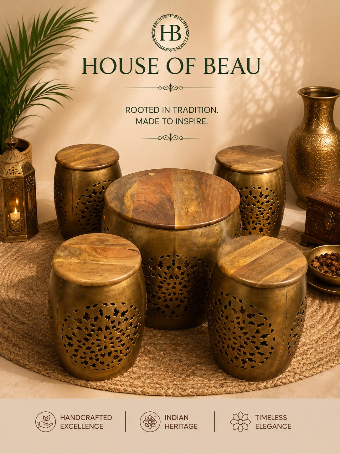 Artisan Wooden & Brass Furniture