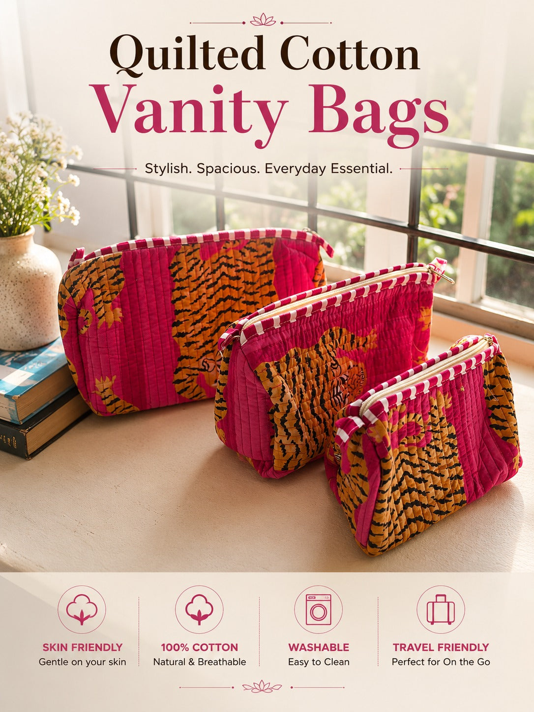 Premium Cotton Vanity Bag