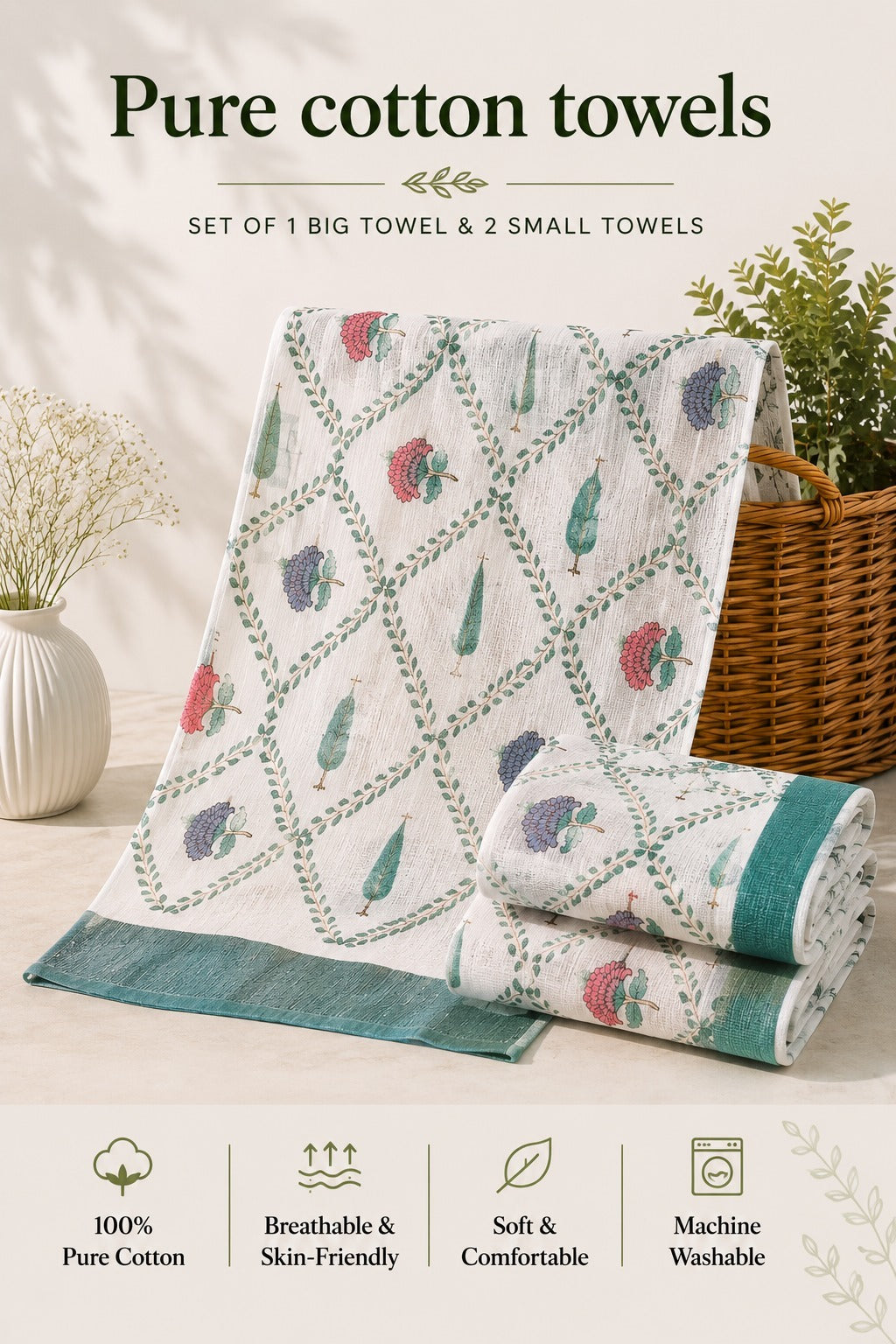 Premium Cotton Towel Set