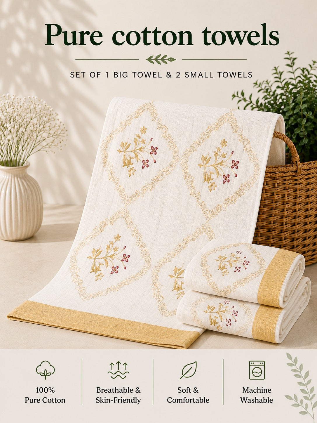 Premium Cotton Towel Set