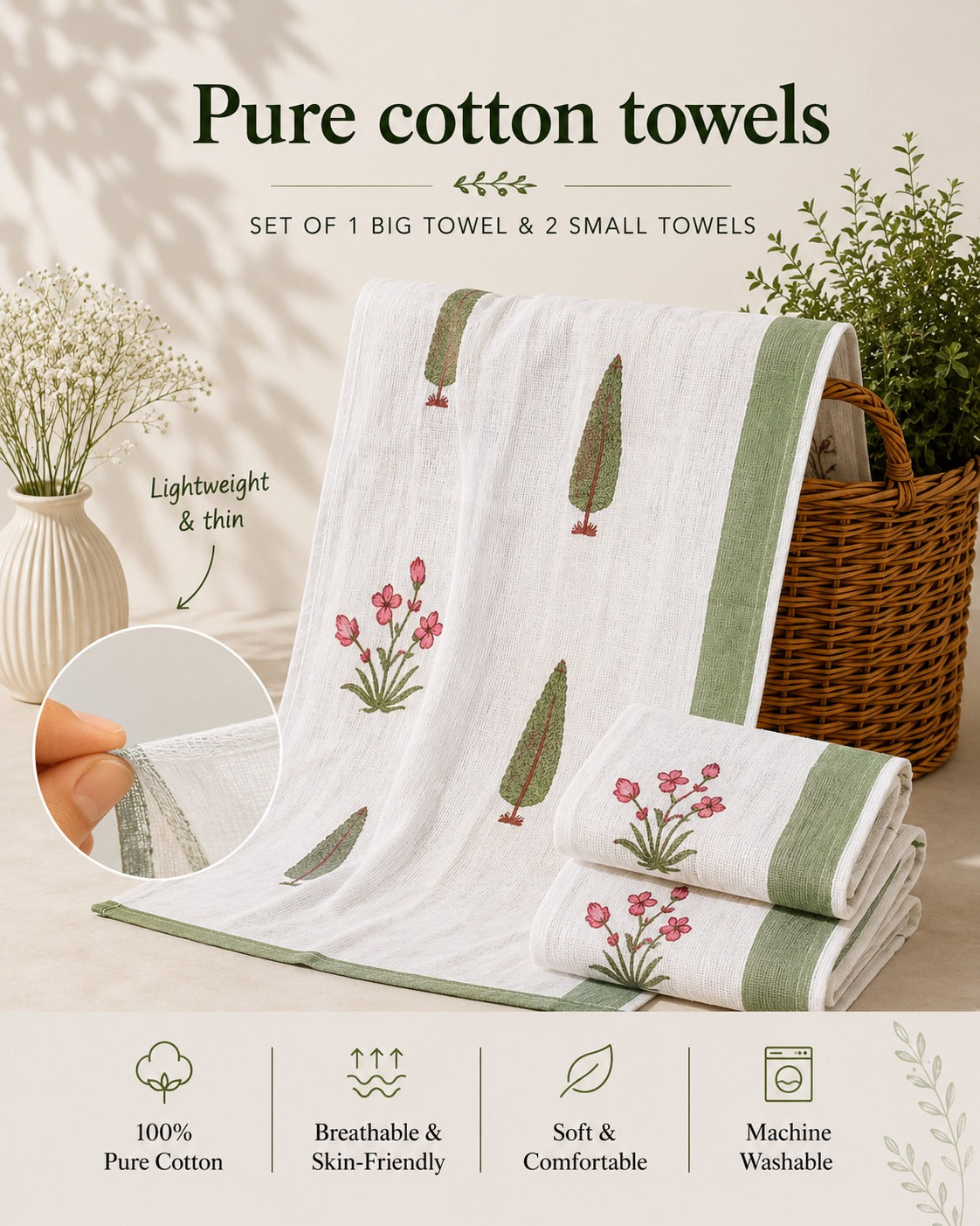 Premium Cotton Towel Set