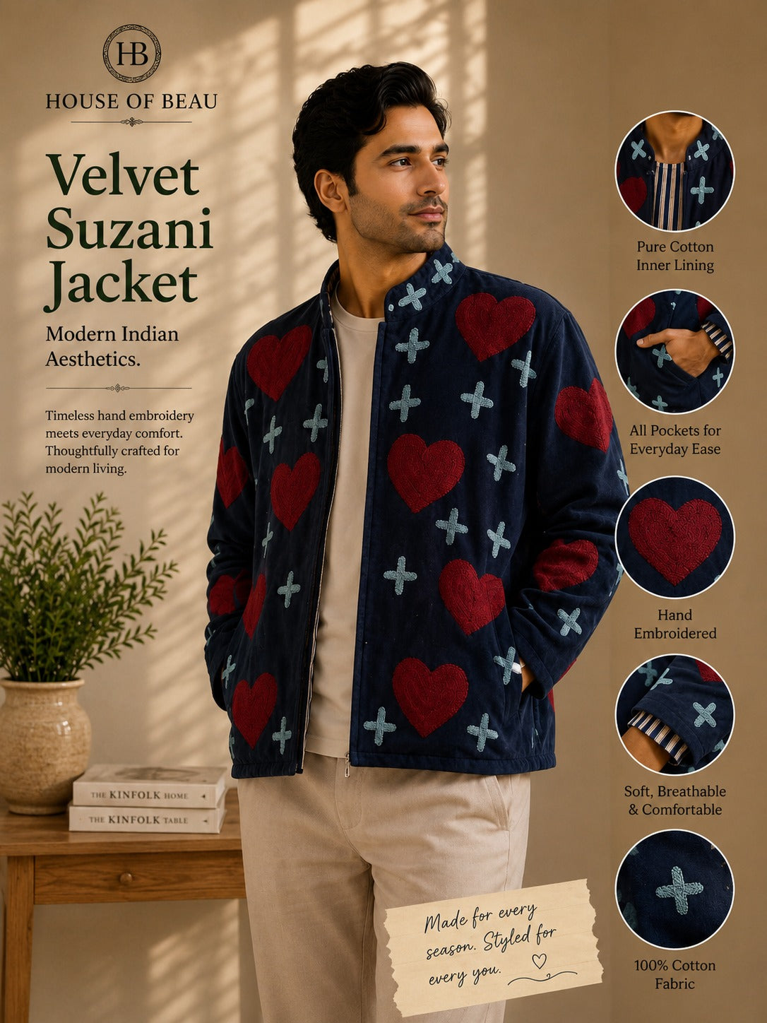 Handcrafted Velvet Suzani Jacket