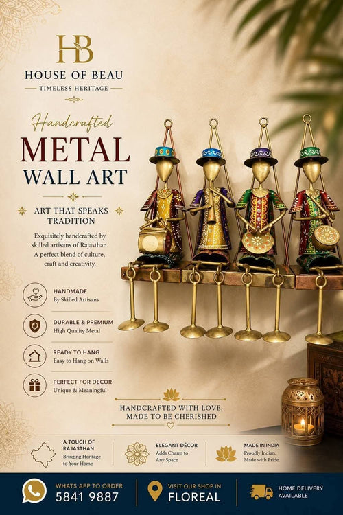 Handcrafted Metal Folk Art Figurines