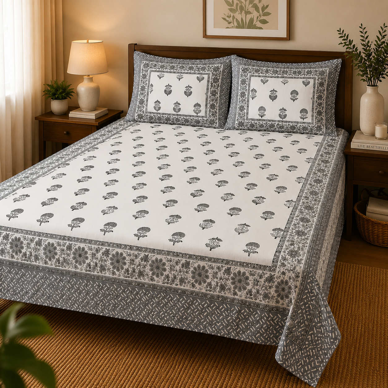 Premium Cotton Double Bedsheet