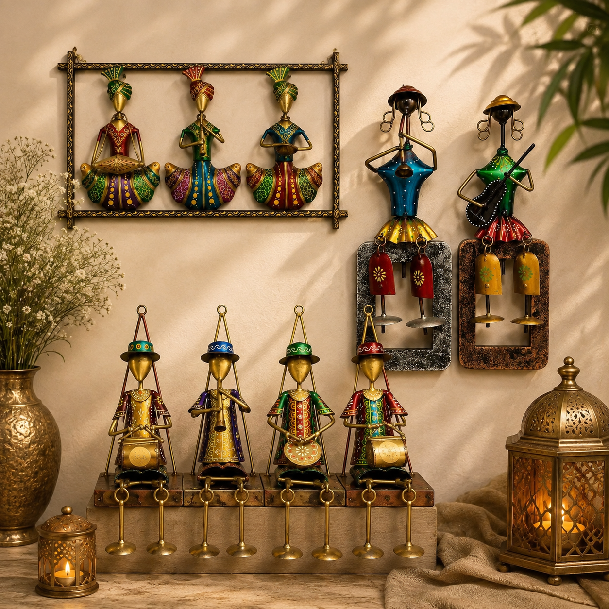 Handcrafted Metal Folk Art Figurines