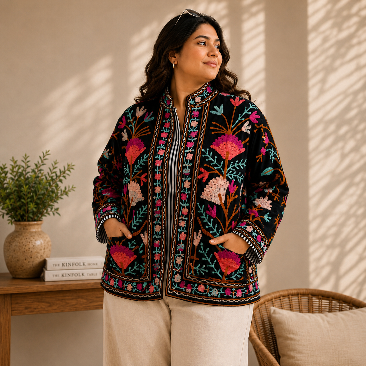 Handcrafted Velvet Suzani Jacket